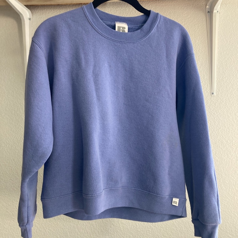 dark pastel blue Russell crewneck